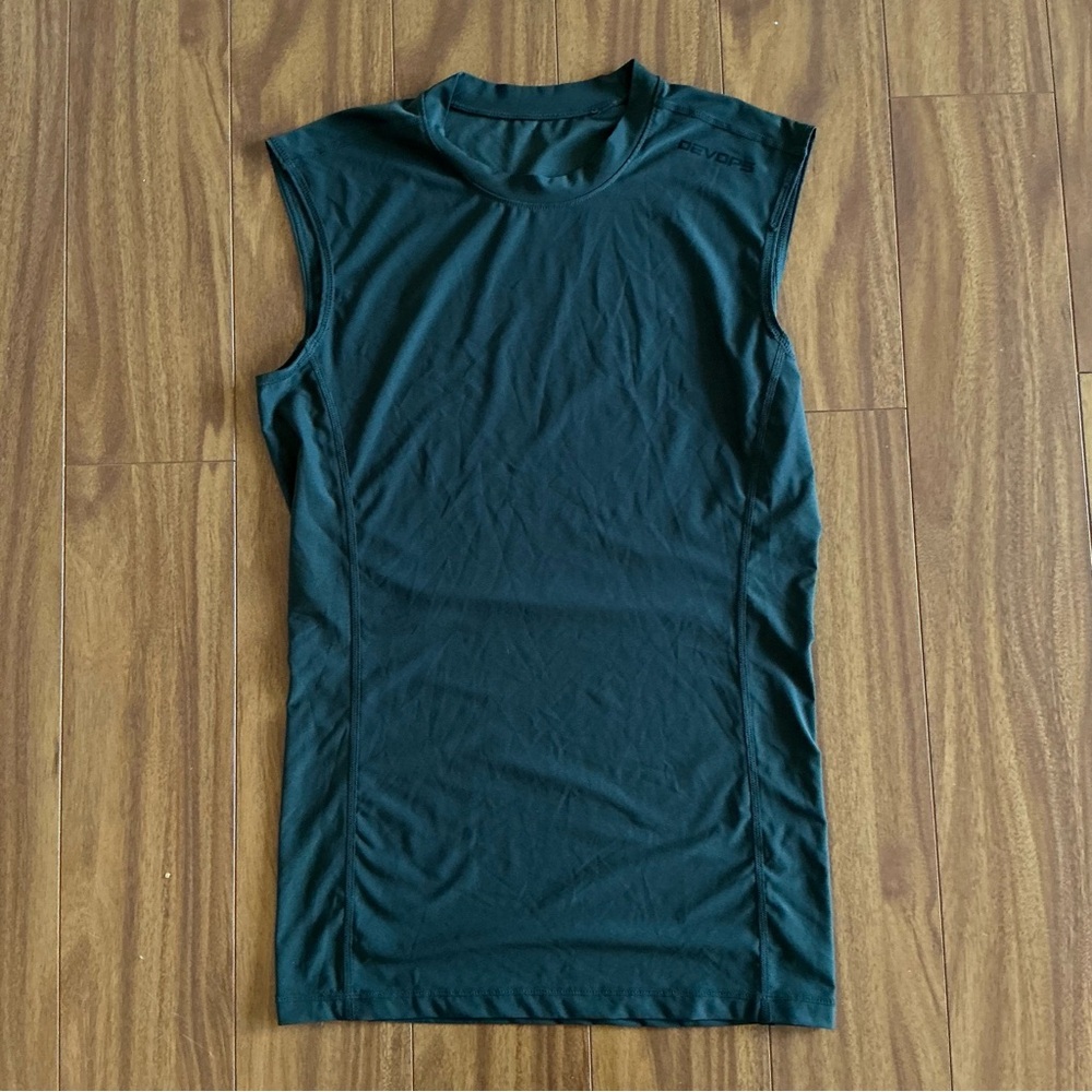DEVOPS Forest Green Workout Muscle Tee